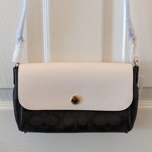 Coach Reversible Crossbody In Signature Canvas (Black/White)